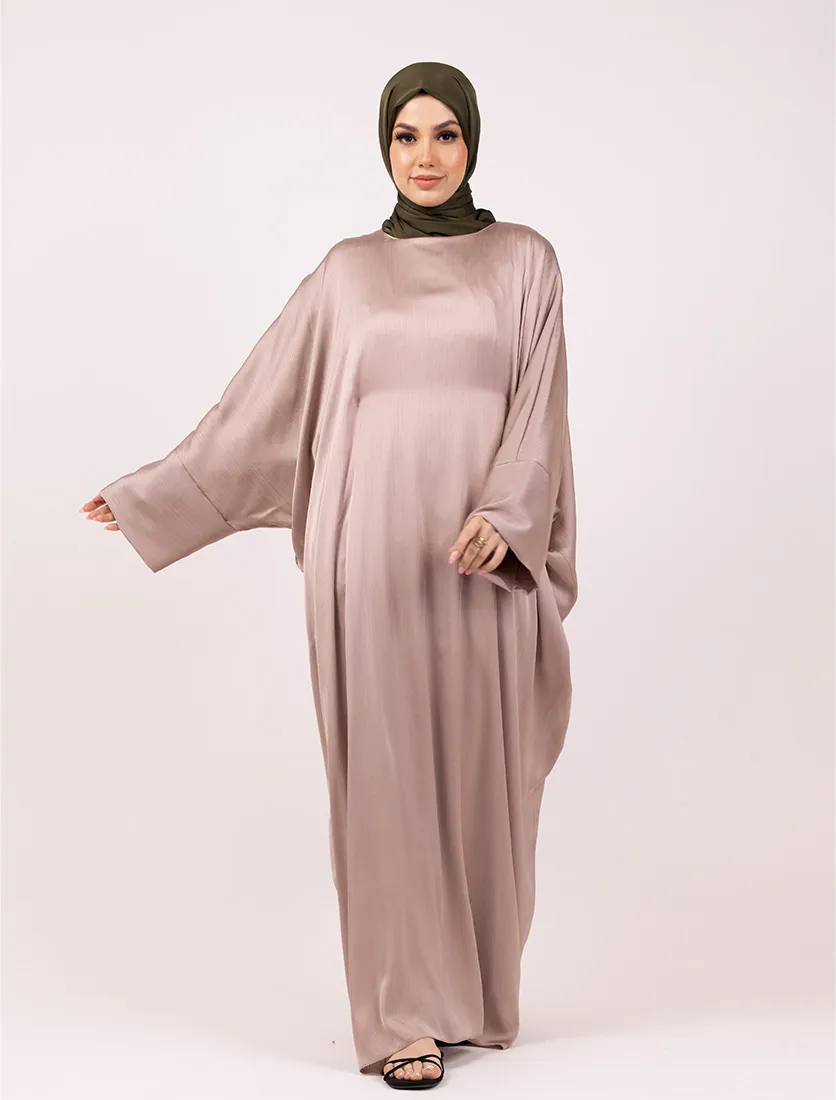 Pink Chiffon Satin Batwing 